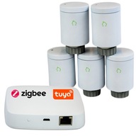 5x ZigBee termostatická hlavica - TUYA + brána