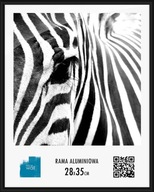 Čierny hliníkový fotorámik 28x35 cm