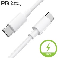 BX44 PD napájací kábel 2USB Type-C 100W 1M