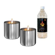 Sada dvoch horákov Tenderflame 2 + 0,5 l Lilly Fuel 8 cm Silver