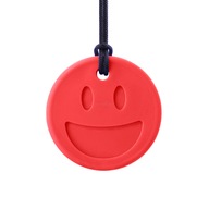 ARK SMILEY FACE LOGOPEDIC TETHER VEĽMI MÄKKÝ NÁHRDELNÍK ČERVENEJ FARBY