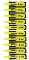 Donau D-Text Yellow highlighter 10 kusov