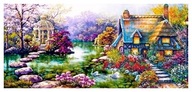 Diamantová výšivka diamantová maľba mozaiky Fairytale Garden 58x115 CM SET 5D