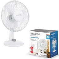 Malý stolný ventilátor stojaci 30W 2 režimy biely Sencor SFE2327WH