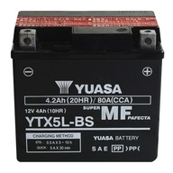 YUASA YTX5L-BS YT5L-BS 12V 4,2Ah 80A P+