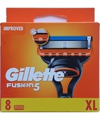 GILLETTE FUSION 5 ČEPEĽOVÉ NÁPLNE ORIGINÁLNE NOŽE NA HOLENIE ŽILETKY 8 KS -47