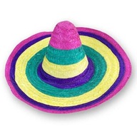 MEXICKÉ SOMBRERO VEĽKÉ VIACFAREBNÉ MEXIKO 52CM