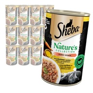 SHEBA NATURE'S COLLECTION 12x400g MOKRÉ KRMIVO PRE MAČKY HYDINU S PEČENOU V Omáčke