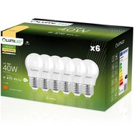 6x E27 LED žiarovka GUĽA 5W = 40W 3000K LUMILED