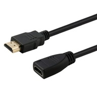 SAVIO CL-132 predlžovací kábel s uzávierkou (HDMI F - HDMI M; 1m; čierny)