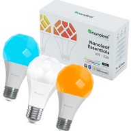 Sada inteligentných žiaroviek Nanoleaf Essentials s 3 BT LED žiarovkami RGB E27 Thread