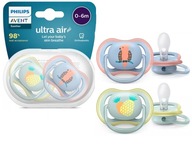 AVENT ukľudňujúci cumlík ULTRA AIR 0-6M + PUZDRO