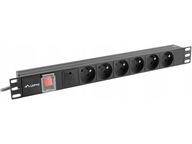 LANBERG lišta PDU-06E-0200-BK 1U 16A (2 m) Čierna