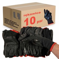 PRACOVNÉ rukavice, čierne, pevné, potiahnutá konštrukcia B-DRACO XL ARHEM 10 PAIRS