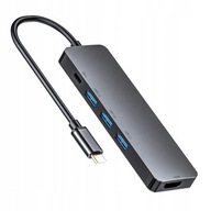 Adaptér 5v1 HUB USB-C HDMI 4K Macbook M1 M2 M3 PRO AIR