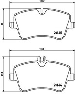 P 50 045 BREMBO Sada brzdových platničiek brzd