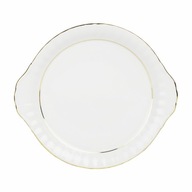 TANIER NA TORTU 24CM PORCELÁNOVÝ ZLATÝ PÁS