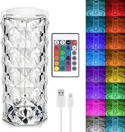 LED CRYSTAL LAMP TOUCH 16 farieb USB REMOTE