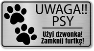 Označte Attention Dogs, použite zvonček, zatvorte bránu