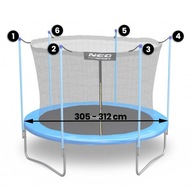 Vnútorná sieť na trampolínu 312cm 10ft Neo-Sport