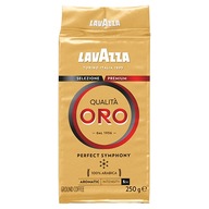 MLETÁ KÁVA LAVAZZA QUALITA ORO GOLD ARABICA 250G BLACK zamatová textúra.