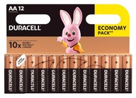 12 x alkalické batérie Duracell Basic LR6 AA