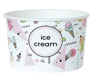 Papierové misky na zmrzlinu ICE CREAM 245ml 600ks