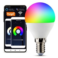 Smart Home E14 WiFi LED žiarovka TUYA 5,5W RGB+W