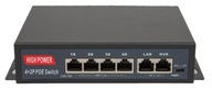 Switch Poe 4xPoe 2xUplink 85W HI-POE pre IP kamery