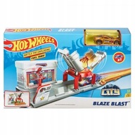 Hot Wheels City čerpacia stanica na Fire Fire Set + autodráha