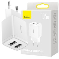 BASEUS VÝKONNÁ SIEŤOVÁ NABÍJAČKA 2x USB 10,5W 2A