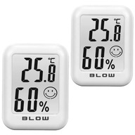 2x MINI TEPLOMER METEOSTANICA POČASIE HYGROMETER SADA MAGNETOV NA BATÉRIU