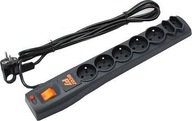 POWER STRIP Acar P7 7 zásuviek 3 m ČIERNA