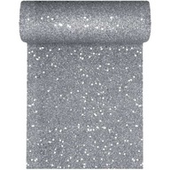 Behúň na stôl strieborný GLOSS GLITTER na stôl, 5 m