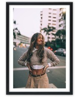 Hliníkový rám Plexi rám Fotorámik Čierny 50x70