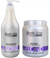 STAPiZ maska ​​+ šampón Sleek Line FIALOVÁ 1000 ml