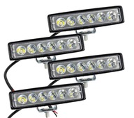 LED pracovná lampa halogénový panel 18W 6x3W 1000lm 12V 24V 4 KS