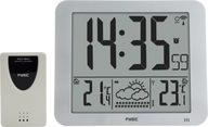 VEĽKÁ bezdrôtová meteorologická stanica FYSIC FKW-2500 SENSOR ATOMIC CLOCK TEMP