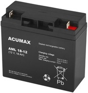 BATÉRIA AGM VRLA ACUMAX AML 12V 18Ah RIADIACA JEDNOTKA AML18-12 AML18