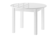 okrúhly stôl RONDO BIELY LESK 110x160cm