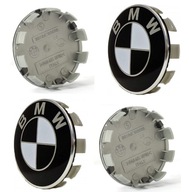 4x BMW SKRYTÉ KRYTY ČIERNE KRYTY 68 mm ___ALUMINUM__