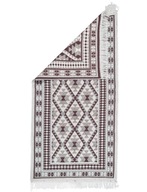 Moderný koberec Kilim, tkaný s boho strapcami, 70x140cm