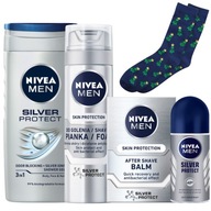 NIVEA MEN Sprchový gél + Pena na holenie + Balzam + Antiperspirant