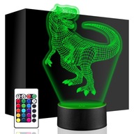 3D NOČNÁ LED LAMPA DINOSAUR + darčeková soška NARODENINY NA DIAĽKU