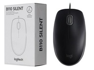 Logitech B110 SILENT optická myš, tichá, čierna