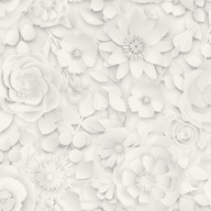 Tapeta na plochu FLOWERS GREY FLOWERS 3D RASCH