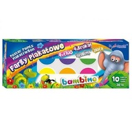 Školské farby na plagát 10 farieb BAMBINO 20ml