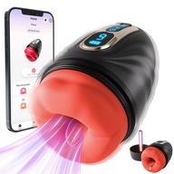 Muž masturbátor Penis Pump Trainer 9 Vibration LCD vyhrievacia tyč