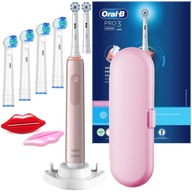 Elektrická zubná kefka Oral-B Pro 3 3400N Sensitive Clean Pink Set