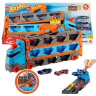 HOT WHEELS GARÁŽ ZÁVODNÁ DRÁHA AUTODOPRAVCA AUTÁ + 3 AUTÁ DARČEK